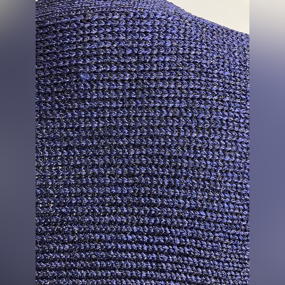 Chico’s Women’s Pullover Sweater/Top, Size 1, Purple/Metallic Gold, 3/4 Sleeves - Picture 3 of 5